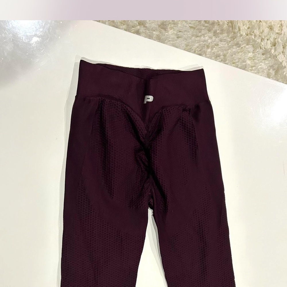 Womens Burgundy Leggings